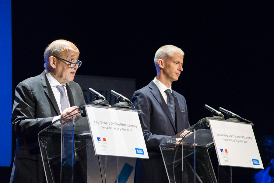 « Être ensemble, dans la ville, au monde »    Allocution de Jean-Yves Le Drian, ministre de l’Europe et des Affaires étrangères et de Franck Riester, ministre de la Culture   Théâtre Montansier